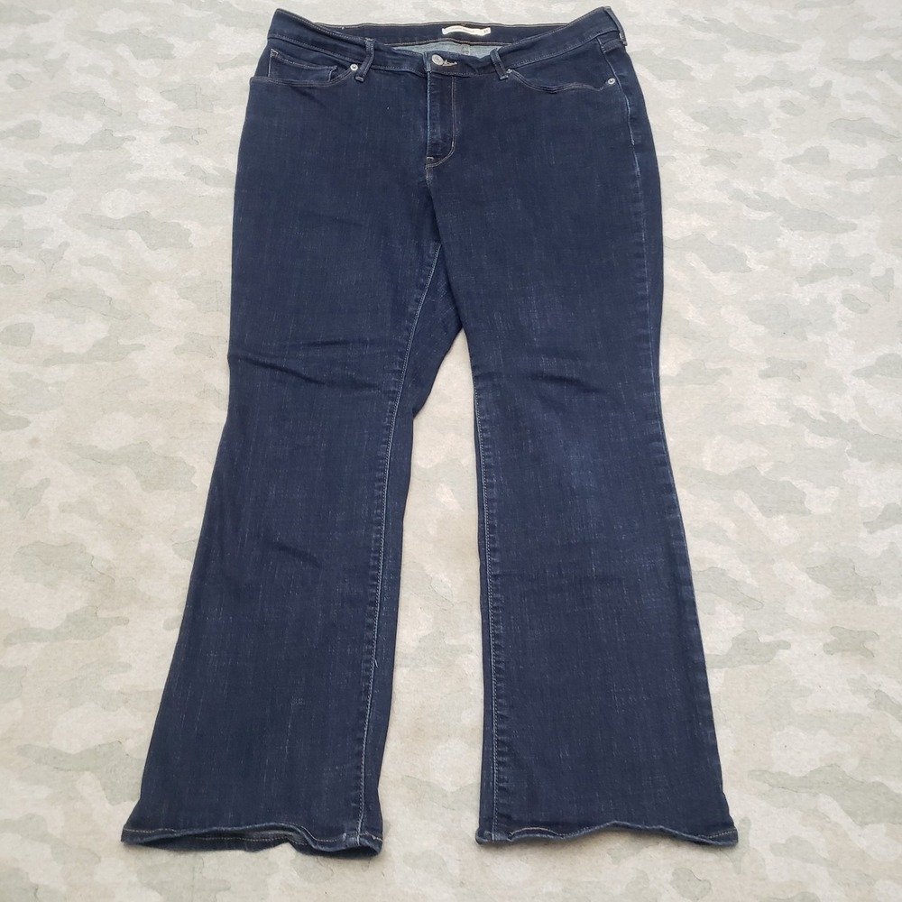 Levi's‎ Jeans Womens 16  Blue Classic Bootcut Pockets Denim Dark Wash